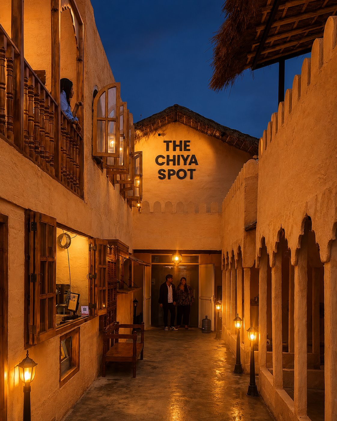 Warm evening gathering in The Chiya Spot courtyard